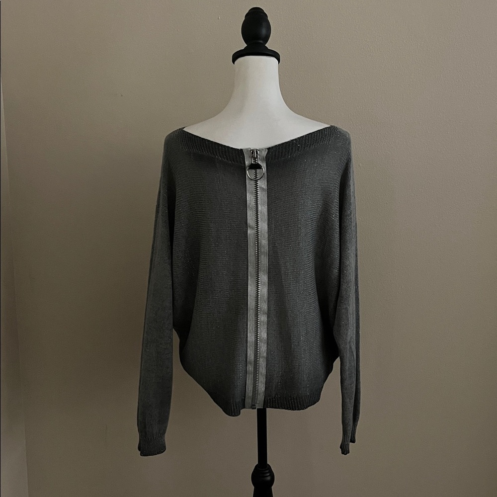GiGi Moda Chic Gray Women's long sleeve Cardigan - Picture 6 of 11